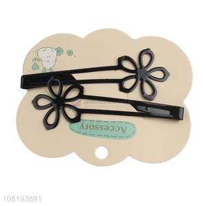 New products black simple hairpins fashion bangs clips