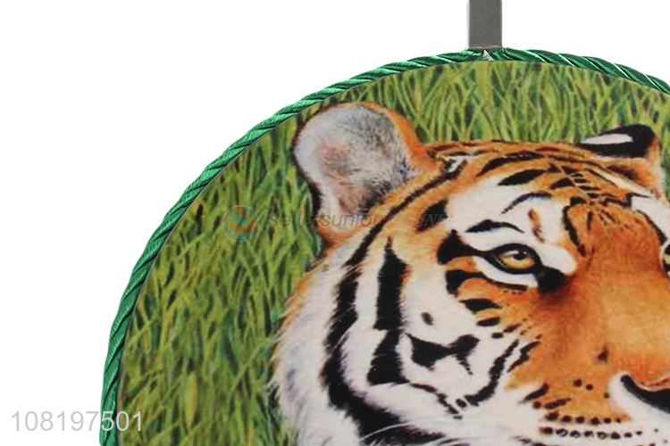 Wholesale round tiger pattern ceramic heat insulation mat placemat