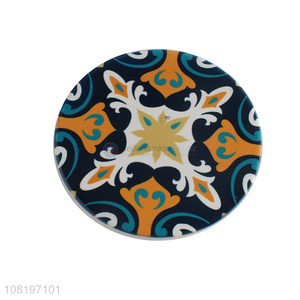 Wholesale decorative fancy ceramic cup mat absorbent ceramic coaster