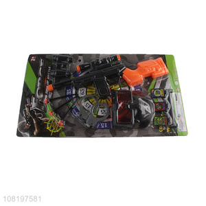 Best price children police series toys with soft bullet gun toys