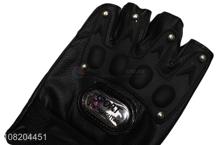 New Arrival Pu Leather Sports Multipurpose Half Finger Gloves