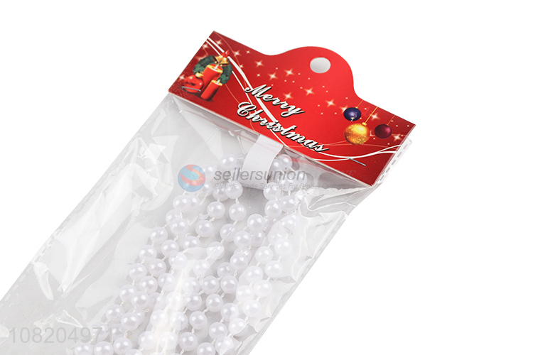 Top selling Christmas tree garland decoration pearl strands chain