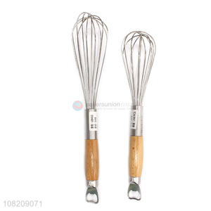 New products creative egg whisk with wooden handle