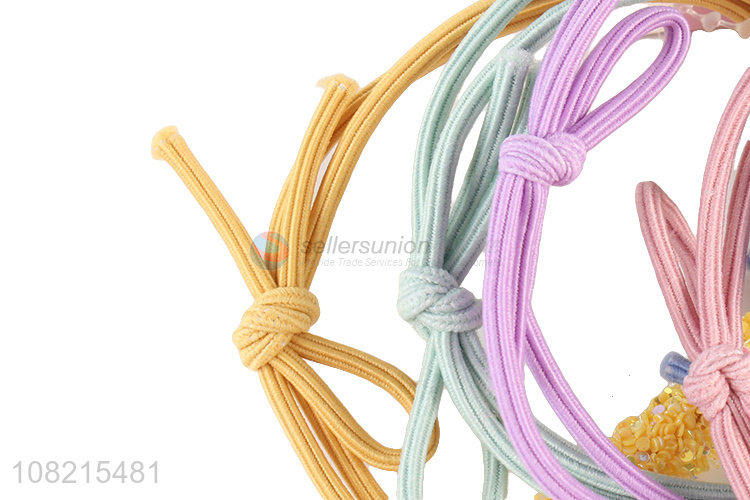 Custom Colorful Hair Ring 5 Pieces Elastic Hair Rope Set