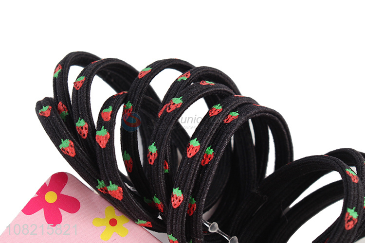 Hot Sale Strawberry Pattern Hair Ring Elastic Hair Rope