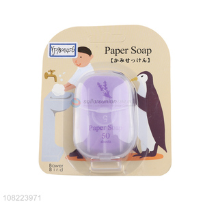 Yiwu wholesale portable paper soap 50 sheets