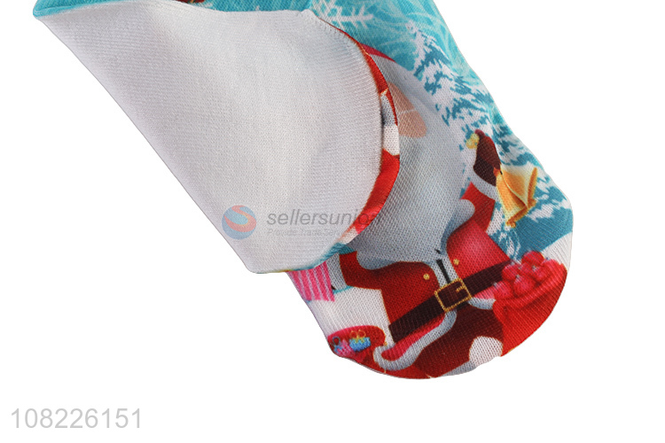 Recent design breathable soft cotton socks 3D Christmas socks