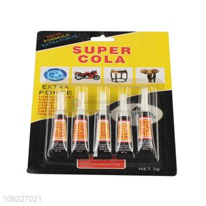 China products non-toxic 5pieces super glue liquid glue