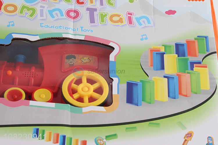 New arrival children electrical domino train toys set