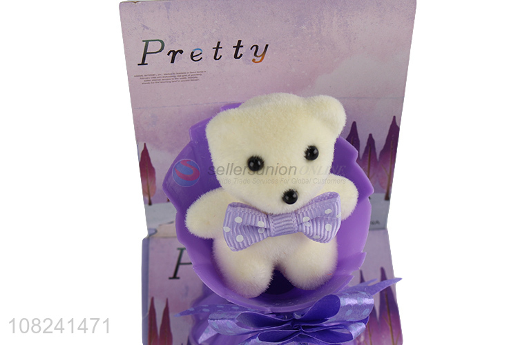 Hot selling girls gifts Valentine's Day bear flowers wholesale