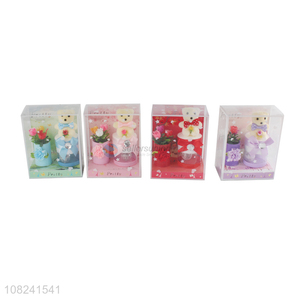 Good selling artificial flower ornaments and bear with lights