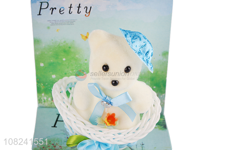 Latest products Valentine's Day gifts set mini bear with basket
