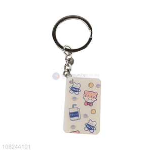 Factory supply cartoon acrylic pendant keychain for daily use