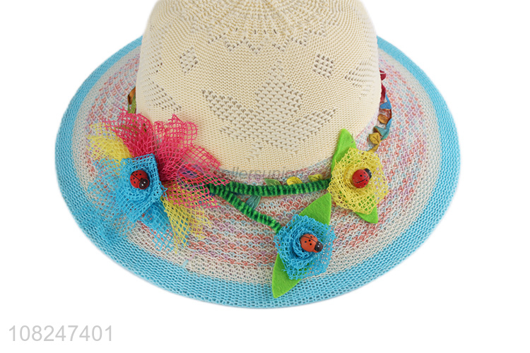 Best seller outdoor fashion sunhat girls straw hat