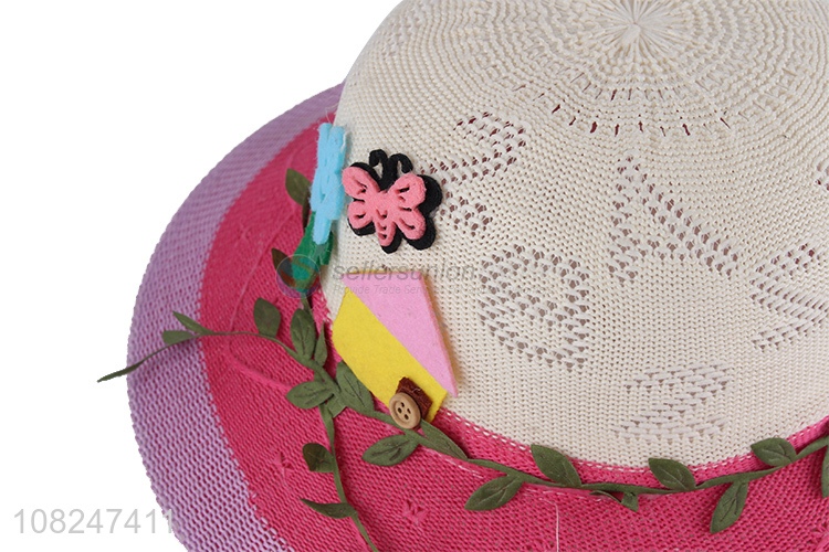 Yiwu market fashion woven straw hat cute sunhat wholesale