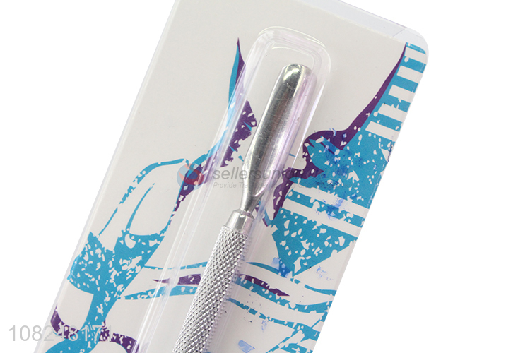 Hot selling double-ended stainless steel cuticle pusher trimmer remover