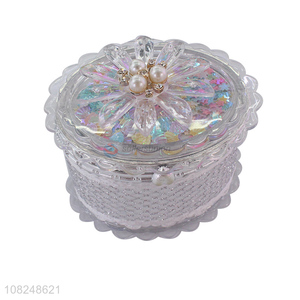 New design plastic women jewelry box ring box with top quality