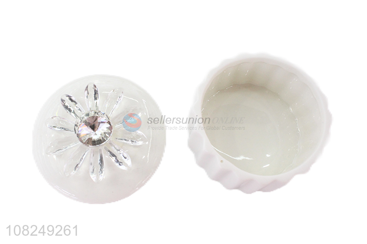 China wholesale ceramic delicate desktop decoration jewelry box