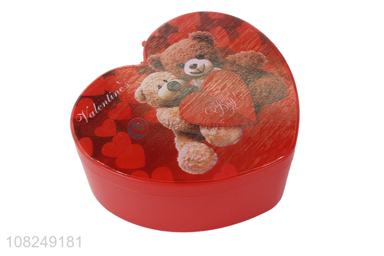 Yiwu market plastic heart shape multilayer jewelry box for sale