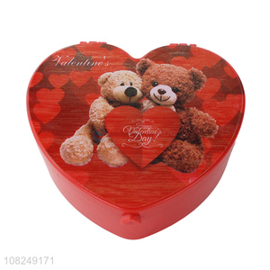 Top selling heart shape gifts set flowers bear set for girls
