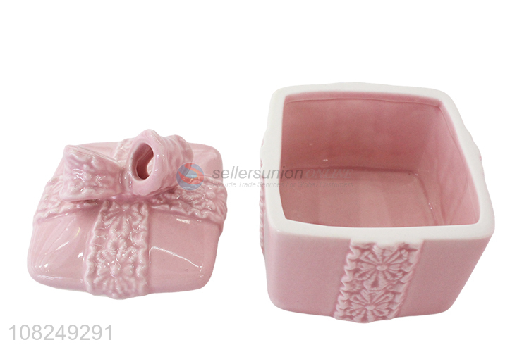 Popular product multicolor ceramic jewelry box jewelry case