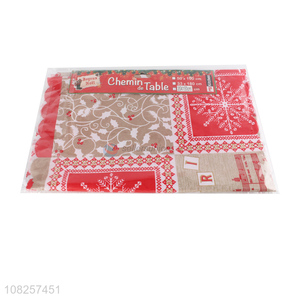 High Quality Polyester Table Runner For Christmas Decoration
