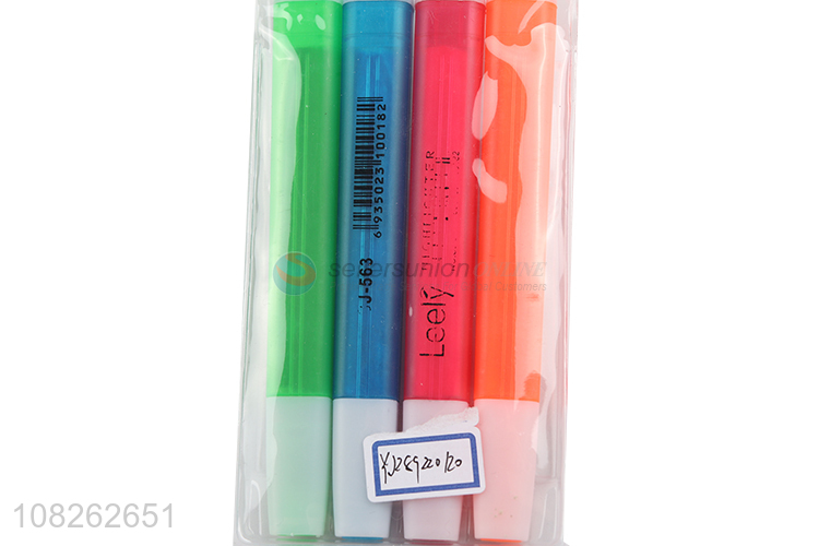 Wholesale price 4 color plastic highlighters for kids