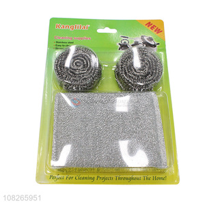Good Sale Kitchen Scouring Ball With Scouring Pad Set