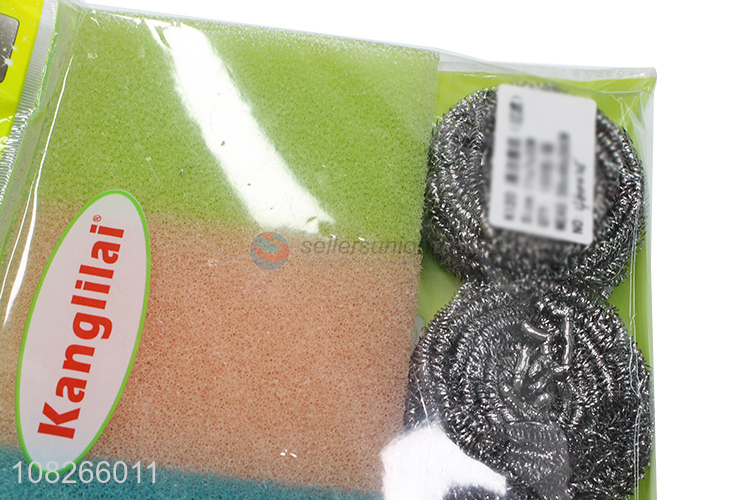 Good Sale Cleaning Sponge With Scouring Ball Set