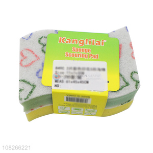 New Arrival 2 Pieces Sponge Scouring Pad Set For Kitchen