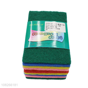 Factory Price 10 Pieces Scouring Pad Kitchen Dishes Scrubber