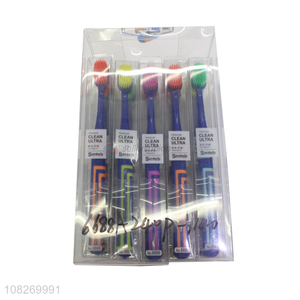 Yiwu factory nylon soft adult toothbrush for daily use