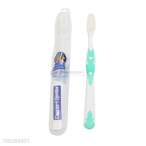 Good selling plastic handle toothbrush with plastic case
