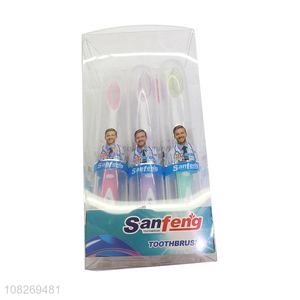 Factory direct sale multicolor adult toothbrush for tooth care