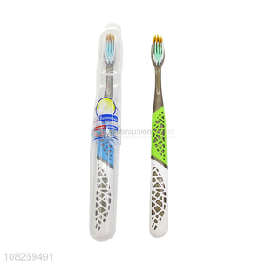 Best selling non-slip handle soft adult toothbrush wholesale