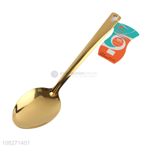 Wholesale golden soup spoon stainless steel kitchen spoon