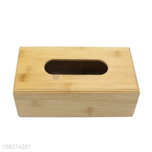 Best selling eco-friendly bamboo tissue box napkin holder container