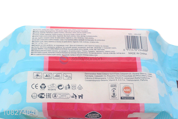 Factory Price 120 Pieces Non-Irritating Baby Wipes Wet Tissue