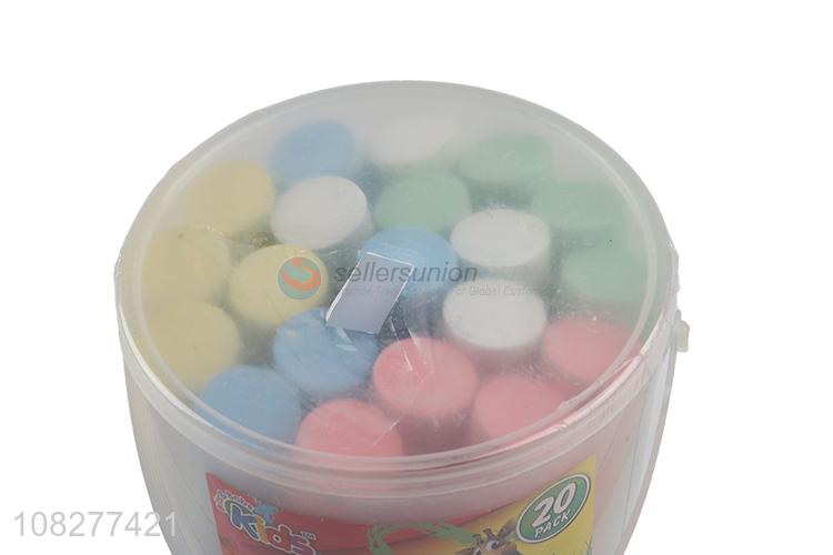 High Quality 20 Pieces Non-Toxic Kids Colored Chalk School Chalk