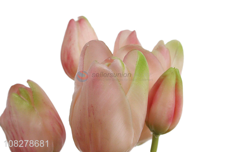 Factory price creative wedding bouquet plastic artificial tulip