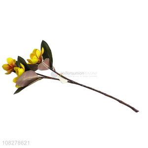 Top sale yellow artificial flower bouquet desktop decoration