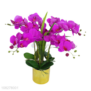 Wholesale price artificial orchid plastic bonsai for garden