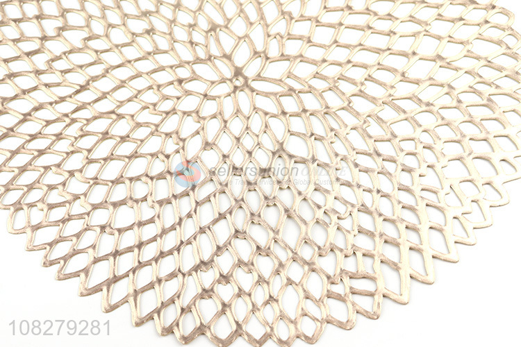 Good selling round fashion golden place mats table mats