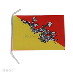 Yiwu market Bhutan flag mini stick national flag for parade