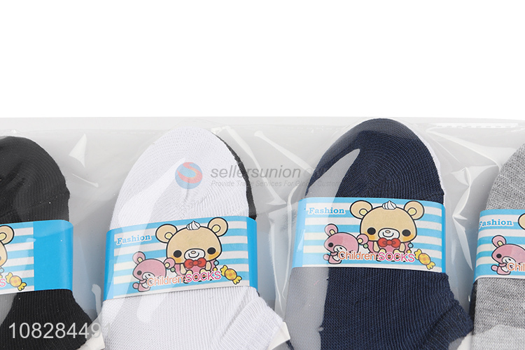 Factory price kids boat socks cosy breathable low cut socks
