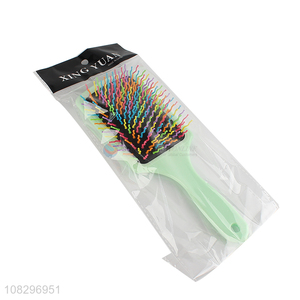 Latest design colourful pins massage hair comb with air cushion