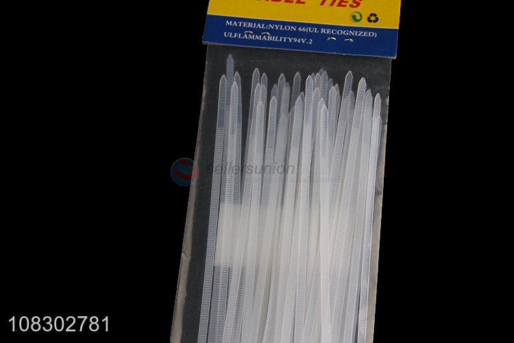 Wholesale 50pcs 4*200mm nylon cable ties for indoor and outdoor