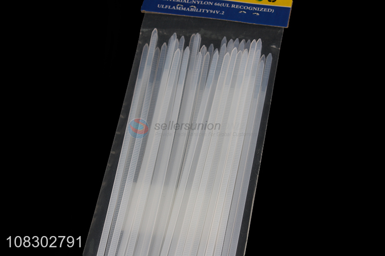 Factory supply 50pcs 4*300mm nylon wire ties plastic zip ties