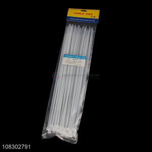 Factory supply 50pcs 4*300mm nylon wire ties plastic zip ties