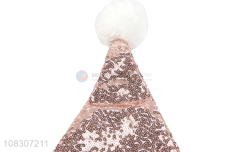 High quality fashion sequin Christmas hat for Christmas party